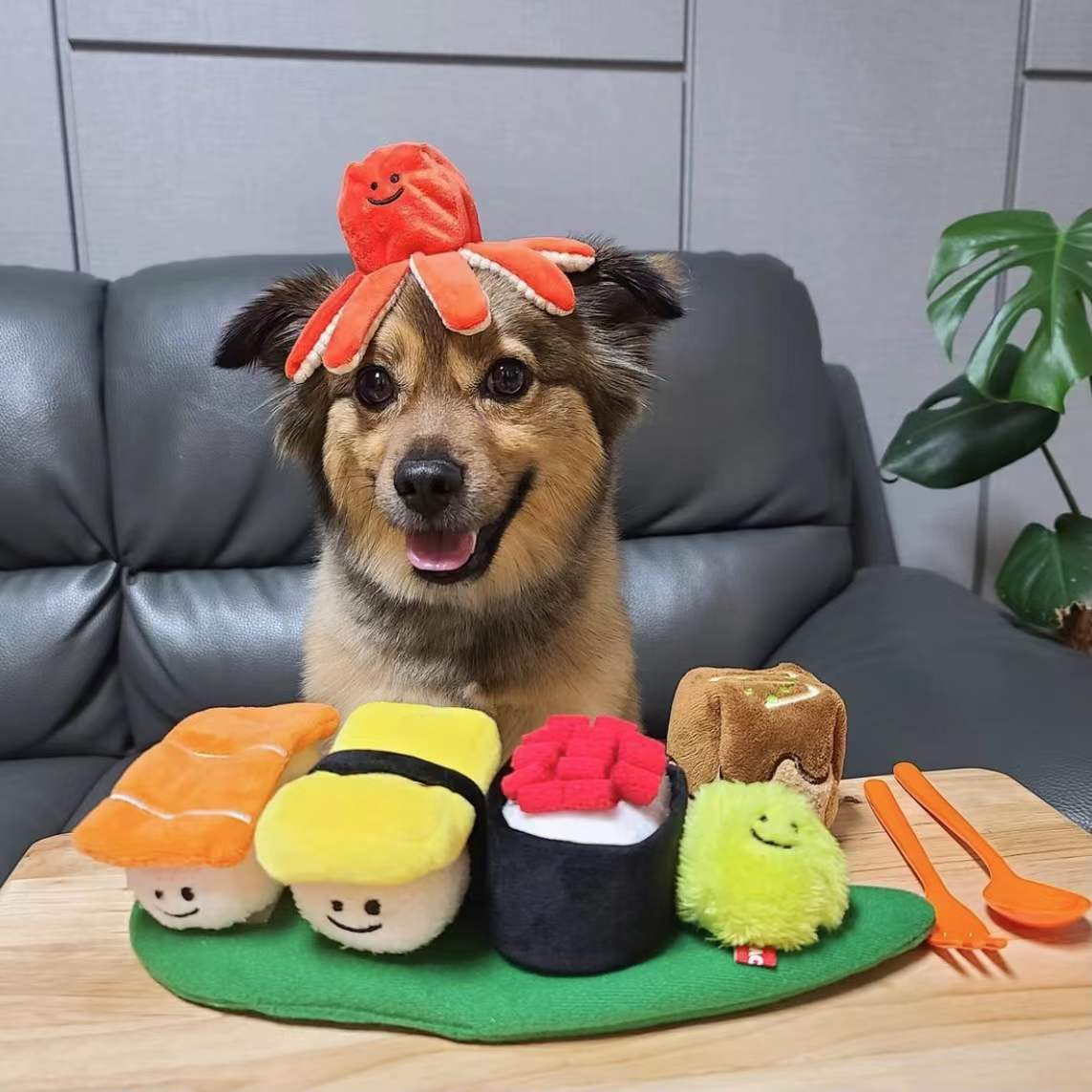 Cute Sushi Set Dog Snuffle Toy | Nose Work Interactive Toy