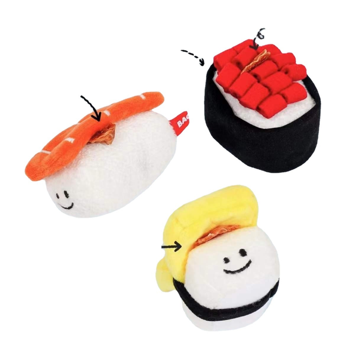 Cute Sushi Set Dog Snuffle Toy | Nose Work Interactive Toy