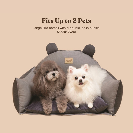Happy Bear Ears Pet Car Safety Bed